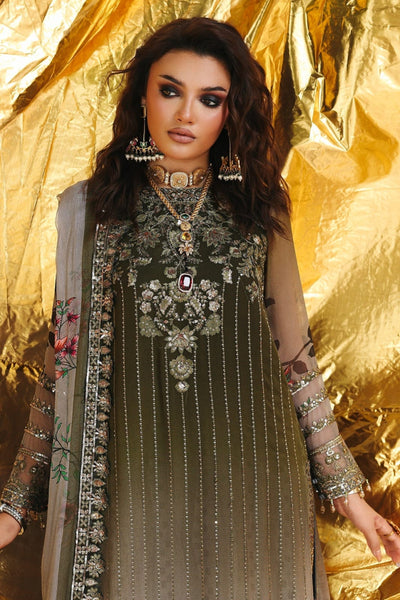 CHARIZMA Chiffon Collection: Tie & Dye Heavy Embroidered Luxury Suit | Ready To Wear