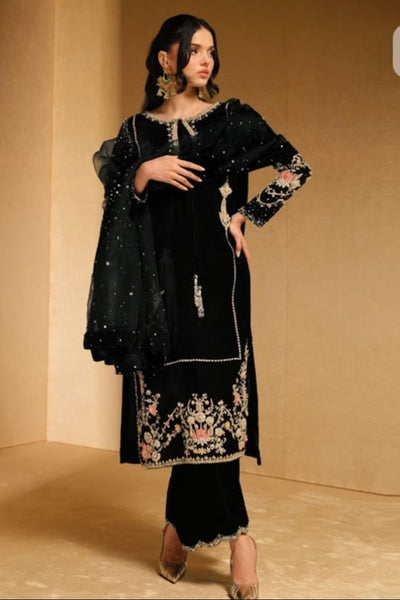 Heavy Embroidered 3-Piece Formal Suit  | Ready To Wear