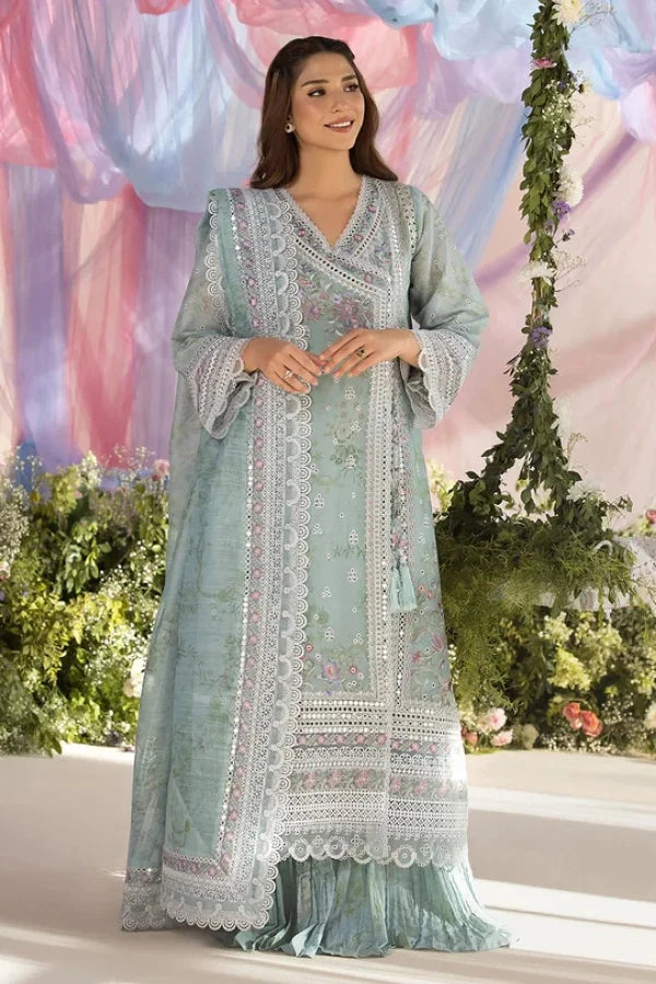 Refreshing Ice Mint: Printed Lawn Suit | Ready To Wear