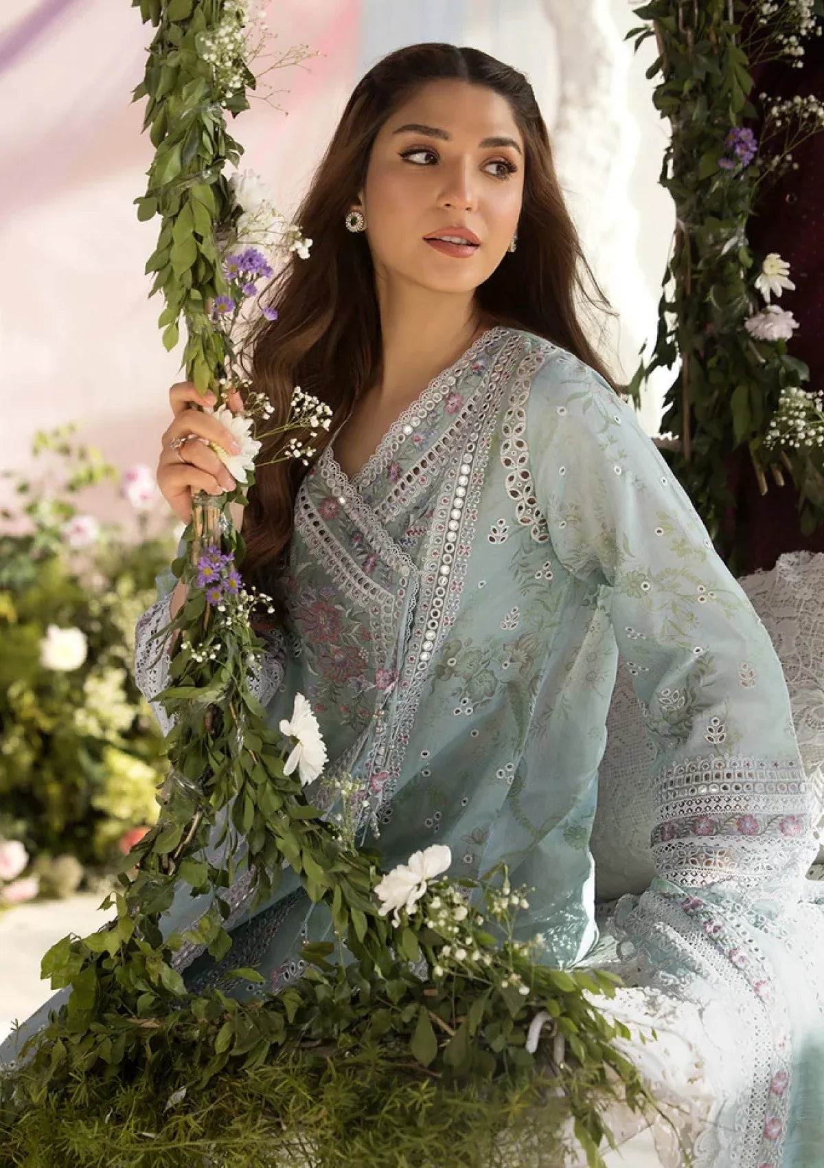 Refreshing Ice Mint: Printed Lawn Suit | Ready To Wear