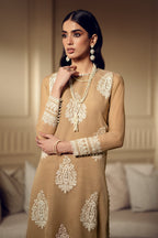03 Piece Embroidered  Semi Pure Chiffon Suit - Ready To Wear