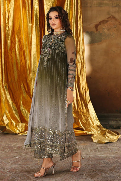 CHARIZMA Chiffon Collection: Tie & Dye Heavy Embroidered Luxury Suit | Ready To Wear