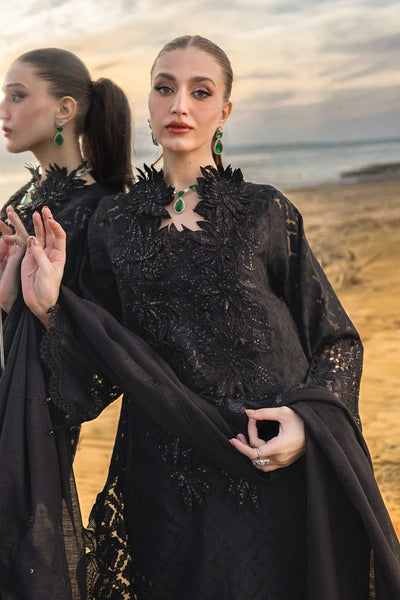 03-Piece Embroidered Jacquard Lawn Suit - Ready To Wear