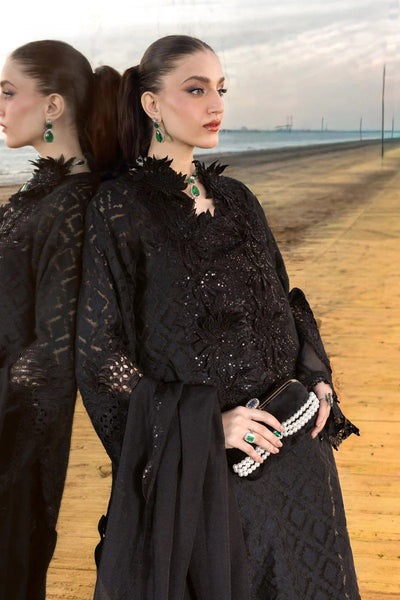 03-Piece Embroidered Jacquard Lawn Suit - Ready To Wear