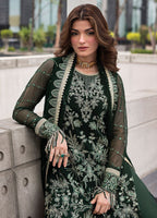 03 Piece Semi Pure  Embroidered Chiffon Suit - Ready To Wear