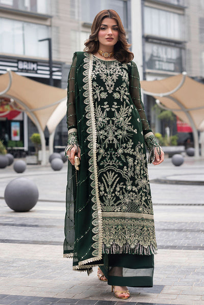 03 Piece Semi Pure  Embroidered Chiffon Suit - Ready To Wear