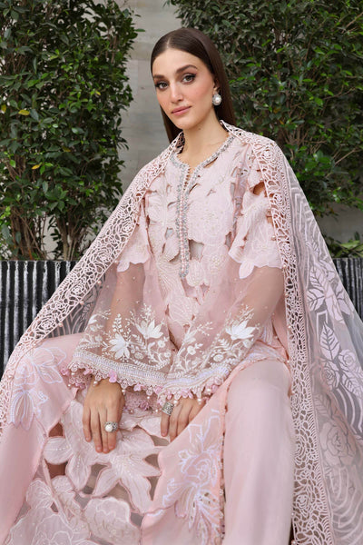 Powder Pink: Heavy Embroidered Lawn Suit | Ready To Wear
