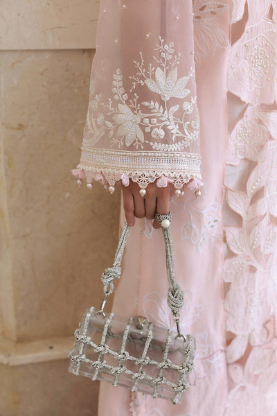 Powder Pink: Heavy Embroidered Lawn Suit | Ready To Wear