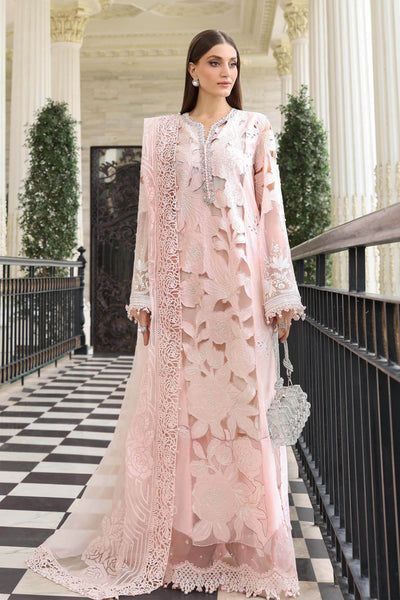 Powder Pink: Heavy Embroidered Lawn Suit | Ready To Wear