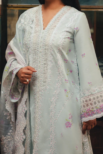 Soft Icy Pastel: Embroidered Cotton Suit | Ready To Wear