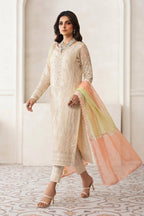 Embroidered Chiffon Suit with Heavy Adda Work | Ready To Wear