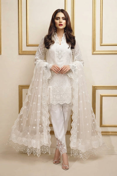 Embroidered Chiffon Suit with Heavy Net Dupatta | Ready To Wear