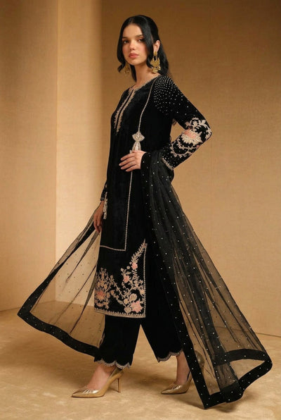 Heavy Embroidered 3-Piece Formal Suit  | Ready To Wear