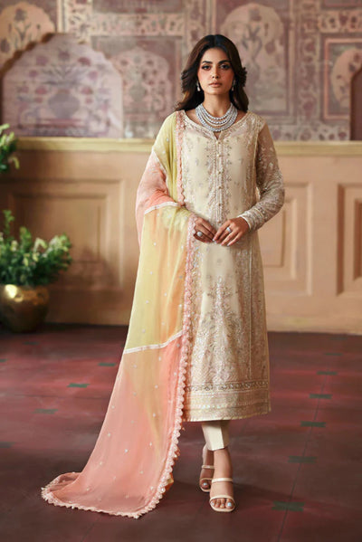 Embroidered Chiffon Suit with Heavy Adda Work | Ready To Wear