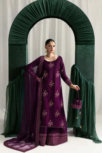 03 Piece Luxury Raw Silk Suit - Ready To Wear