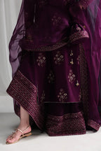 03 Piece Luxury Raw Silk Suit - Ready To Wear