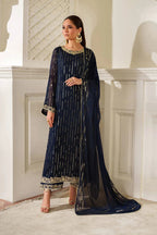 03-Piece Luxury Embroidered Chiffon Suit - Ready To Work