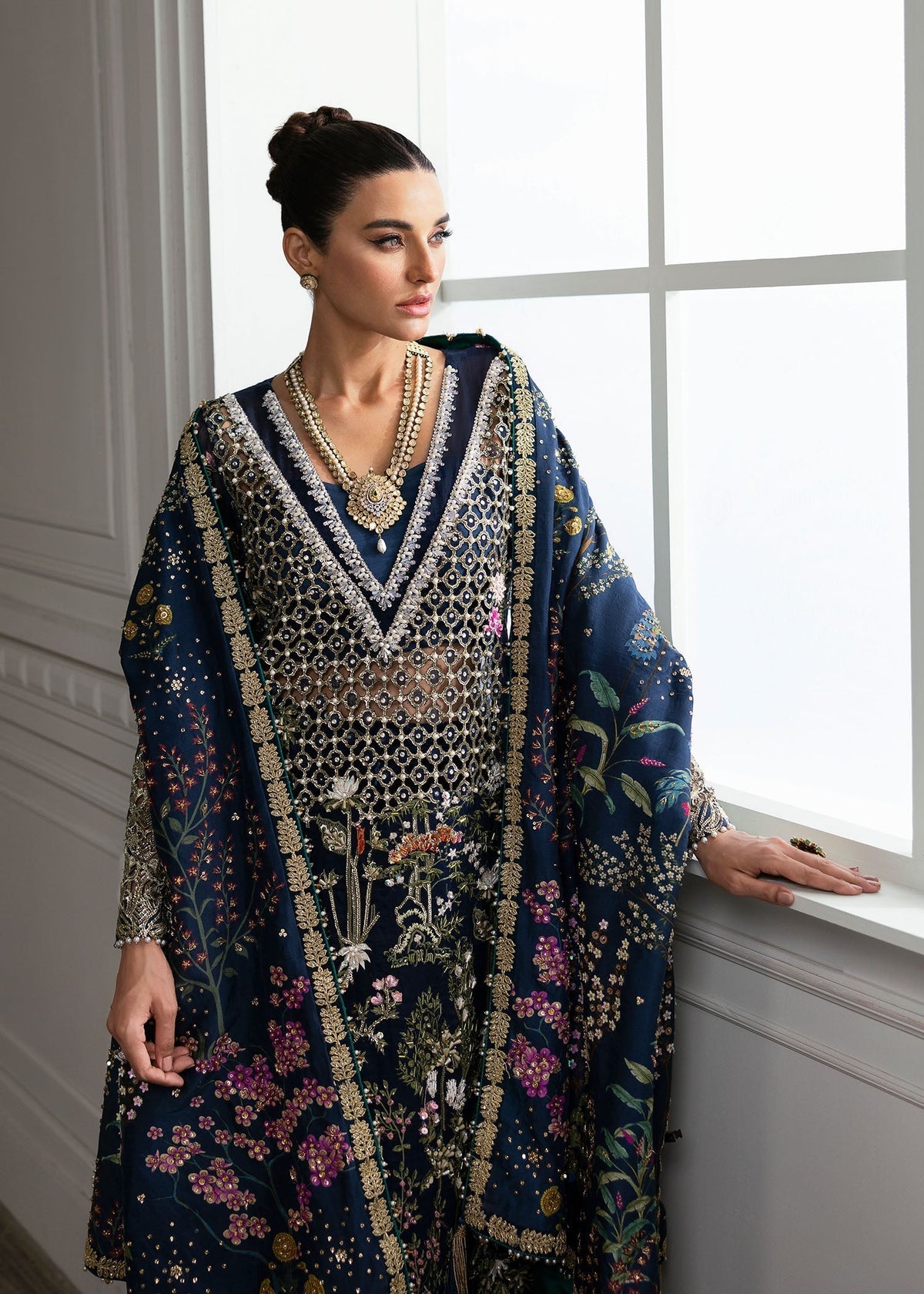 03 Piece Luxury Organza Suit - Ready To Wear