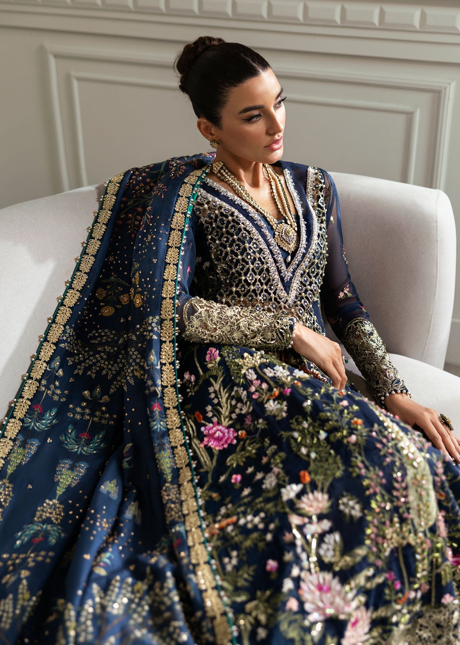 03 Piece Luxury Organza Suit - Ready To Wear