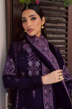 Deep Purple & Lilac: Velvet Embroidered Suit | Ready To Wear