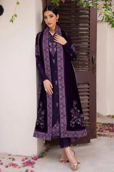 Deep Purple & Lilac: Velvet Embroidered Suit | Ready To Wear