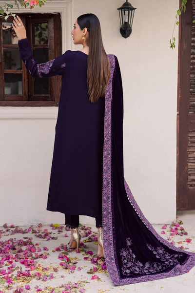 Deep Purple & Lilac: Velvet Embroidered Suit | Ready To Wear