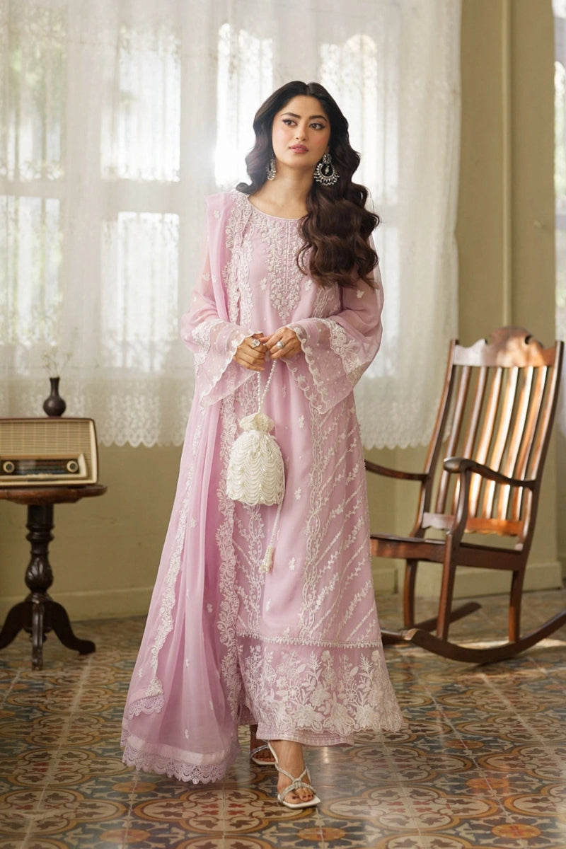 03-Piece Luxury Embroidered Chiffon Suit - Ready To Wear