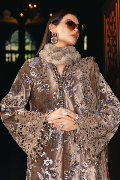 03-Piece Embroidered Velvet Suit | Ready To Wear