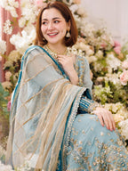 Soft Lavender: Embroidered Chiffon Suit With Purple Bordered Dupatta | Ready To Wear