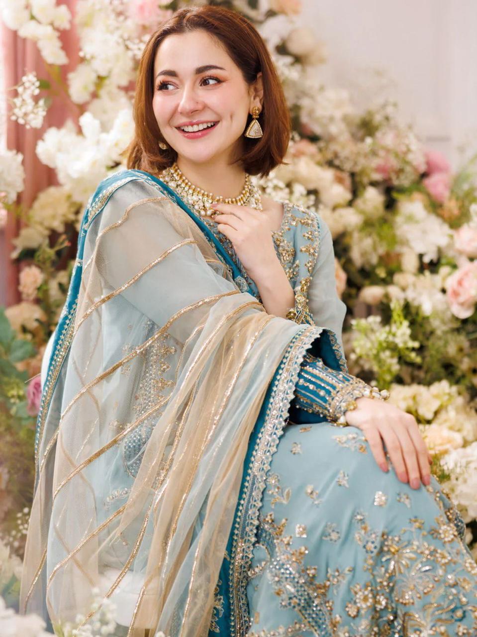 Soft Lavender: Embroidered Chiffon Suit With Purple Bordered Dupatta | Ready To Wear