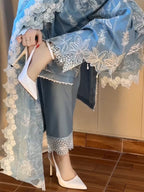 The Powder Blue Pearl: Fully Embroidered Lawn Suit | Ready To Wear