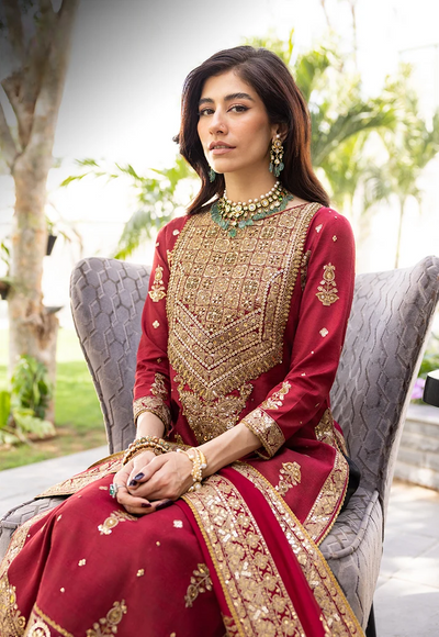 03-Piece Luxury Heavy Embroidered Chiffon Suit - Ready To Wear