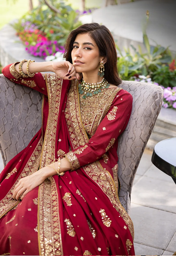 03-Piece Luxury Heavy Embroidered Chiffon Suit - Ready To Wear