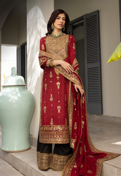 03-Piece Luxury Heavy Embroidered Chiffon Suit - Ready To Wear