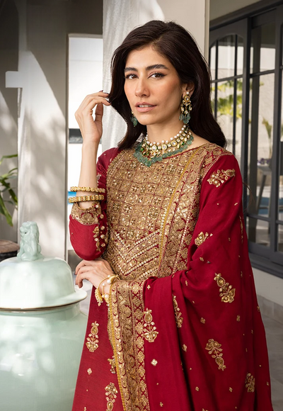 03-Piece Luxury Heavy Embroidered Chiffon Suit - Ready To Wear
