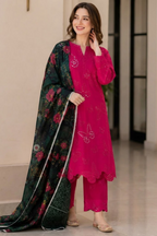 03-Piece Embroidered Chikankari Lawn Suit - Ready to Wear
