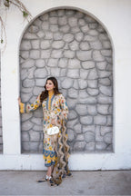 Neutral Beige & Floral Printed Lawn Suit | Ready To Wear