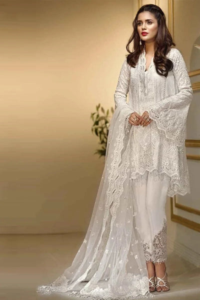 Embroidered Chiffon Suit with Heavy Net Dupatta | Ready To Wear